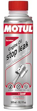 MOTUL Sellador de Fugas de Aceite de Motor, Aditivo Antifugas para Sistemas de Aceite, Repara Microfugas y Filtraciones, Compatible con Todos los Aceites de Motor, Engine Oil Stop Leak, 300 ml