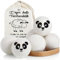 MAISITOO 6 bolas de fieltro XXL extragrandes de lana de oveja, bolas de secado para secadora, bolas de secado natural de lana de oveja, reduce las arrugas y reutilizables, antiestáticas, tiempo de