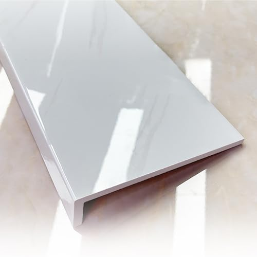 Piastra protettiva decorativa per davanzale della finestra, in UPVC, impermeabile, in marmo bianco, per la casa, resistente, ideale per interni ed esterni eleganti
