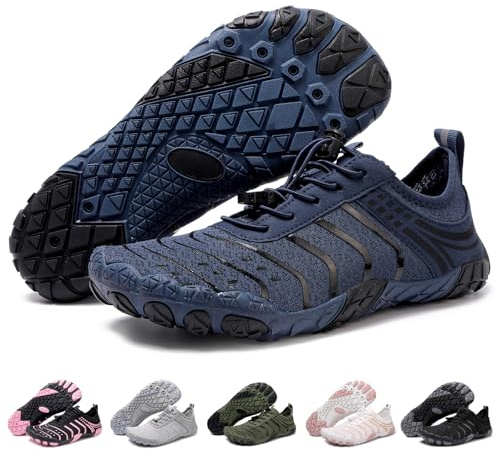 Zapatos de Agua Secado rápido Hombre Mujer Zapatillas Agua Verano Zapatos de Playa Transpirable Zapatos de Natación Descalzos Deportes Acuáticos Zapatillas de Piscina, Azul, 42EU