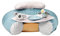 Nuby Animal Adventures Sit-Me-Up Baby Seat – Inflatable Sit & Play Floor Detachable Tray Machine Washable Suitable from 6 Months Plus, Multicolour, One Size