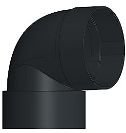 4Home&Garden | Einzelteile Dachrinnensystem 60 mm Typ250 Fallrohr DN 60 | Halbrundrinne Kunststoff PVC Anthrazit | Verbinder Stutzen Rinnenhalter (Rohrbogen 88)