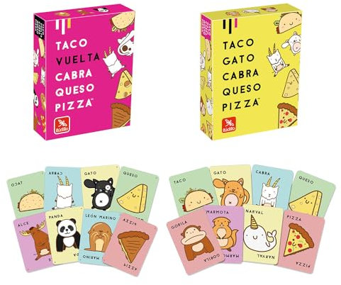 Ludilo - Taco Gato + Taco Vuelta | Juegos De Mesa Niños 8 Años O Más | Juegos Infantiles Combinables | Juego De Cartas | Regalo Niño 8 Años O Más