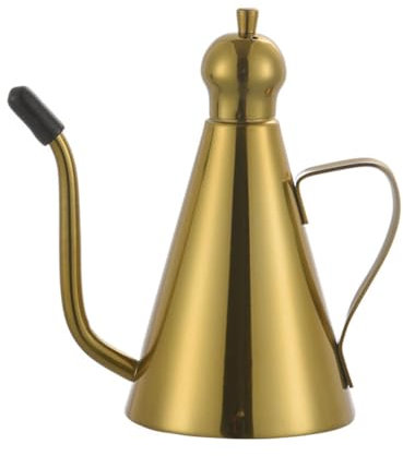 Oliva Olio Dispenser, Acciaio Inox Oliva Olio/Aceto/Salsa Oliera Bottiglia di Olio con Drip-Free Bocca a Perfetta Tenuta Oliva Olio per Cucina e Ristorante(Size:1000ML,Color:Oro)