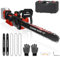 Motosierra con batería compatible con Milwaukee 18 V M18, motosierra eléctrica de 12 pulgadas, sierra de podar con cerradura de seguridad, engrasador automático, sierra de cadena de mano para tijeras