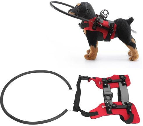 Dispositivo di guida dell'imbracatura per cani ciechi, paracolpi regolabili per cani ciechi per creare fiducia, accessori per cani ciechi anti-collisione, facili da indossare (S)