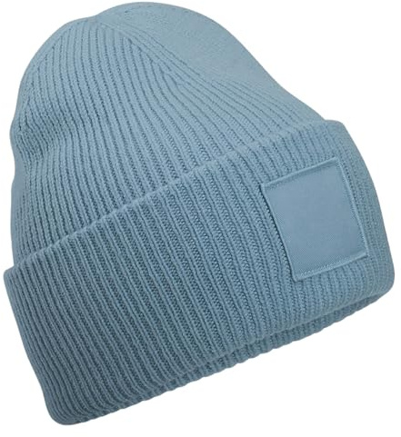 Beechfield B336 djup manschett tonad lapp mössa, Blå (Dusty blå), one size