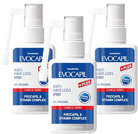 EVOCAPIL Plus Anti-Hair Loss Spray med 5 % procapil och vitamin komplex – set om 3