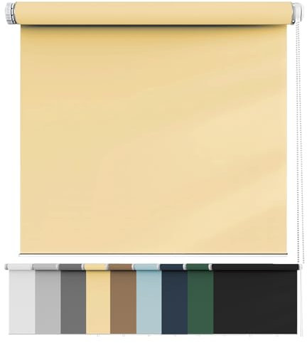 Thermo-Verdunklungsplissee mit Sichtschutz, 105 x 130 cm, Vliesstoff, komplette Montageteile enthalten, ideal für Schlafzimmer, Badezimmer, Küche, Taupe