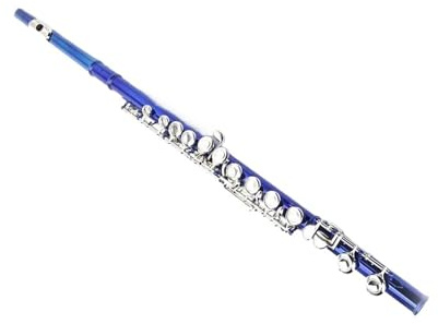 Flöte Profis Flöte blau 16 Klappen Kupfernickel geschlossenes Loch ideal für Bands und Anfänger