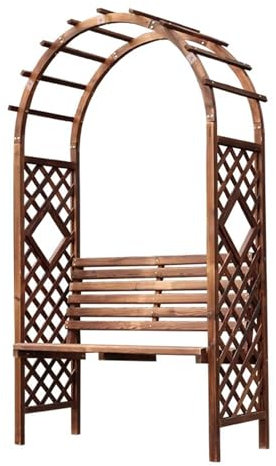 LYXXJRYBHD Pergola, Robuster Gartenbogen Mit Bank, Gartenbogen für Kletterpflanzen, Weinreben, Blumen, Als Hochzeitsdeko Im Garten
