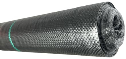 Heavy-Duty Weed Control Membrane – UV-Stabilised, Eco-Friendly & Chemical-Free Ground Cover for Gardens, Flower Beds & Patios – Available in Widths up to 4m & Lengths up to 50m - 25m(L) x 4m(W)