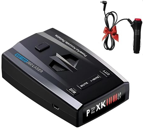 RAD1000 Police Laser/Radar Detector for Cars with Led Display,X/K/Ka/KU/ST/CT Band & Laser Detection,Long Range Detection,Mute Memory, City & Highway Modes,VG-2 Immune,Ideal Gifts