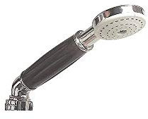 DOCCETTA SOFFIONE CORNETTA X DOCCIA VASCA DUPLEX CON CURVA NERA