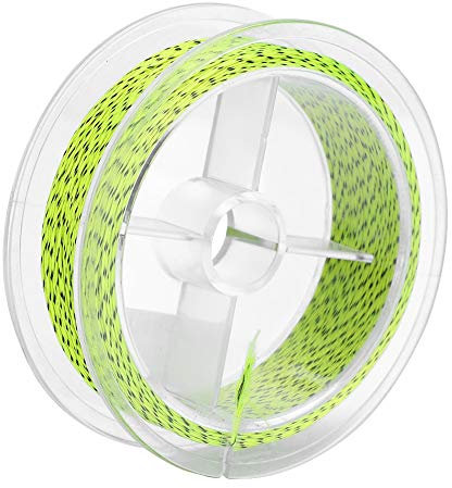 50m Fliegen Angelschnur Nylon Starkes Gewicht Vorwärts Schwimmende Linien Braid Angelschnur Angler Zubehör(20LB-Gelb&Schwarz)
