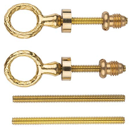 Swing Cheval Espejo Soporte de montaje Set (incluye anillos, arandelas de fricción, insertos roscados, dos tornillos) – Herramientas de montaje de espejo ajustable | M-5B