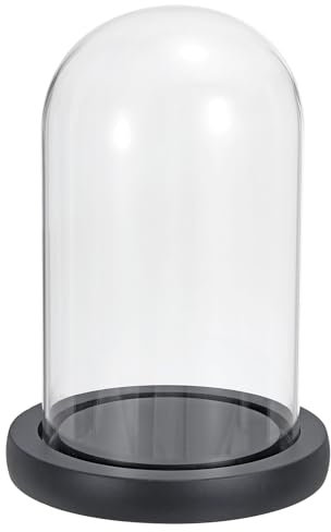 PATIKIL 9,8 x3,9 Clair Cloche Verre Dôme pour Noël Maison Décoratif