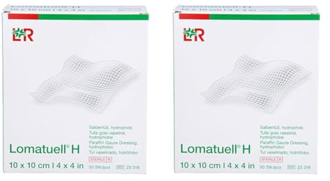 Lomatuell H 23318 Dressbandage, 10 cm x 10 cm, Packung mit 50 (Packung mit 2)