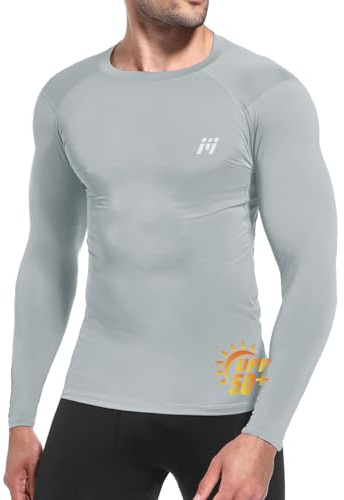 MEETWEE Rashguard långärmad herrbadtröja, UPF 50+ UV-skydd, snabbtorkande och andningsbart kompressionstyg för surfing