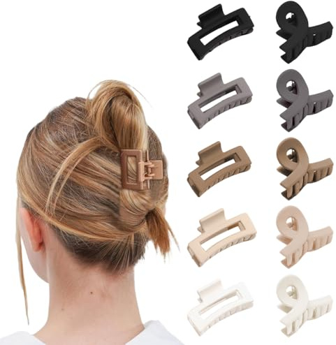 JEYORZY 10Piezas Pinzas de Pelo, Pinzas pequeñas para el cabello, accesorios duraderos para el cabello, Pinza Pelo Pequeña Hair Clips de Mate Antideslizantes para El Pelo de Mujer Pinzas Rectangulares