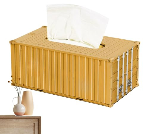 Organizador de almacenamiento de tela contenedor - caja de tejido moderna, organizador de papel decorativo, estuche de servilleta elegante | DEQUISITO PORTACIÓN PARA ALMOHADA, SALÓN, HABITACIÓN