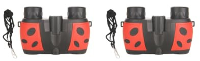 2er-Set Kinder-Ferngläser Spielzeug tragbar Camping für Camping Geschenke Geburtstag rot