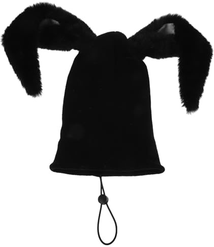 TOYZFRIENDY Housse de Casque de Ski pour Garçon et Filles Oreilles de Lapin en Tissu Extensible Noir et Blanc, Accessoire de Sports D’Hiver Offrant Isolation Thermique et Protection Décorative