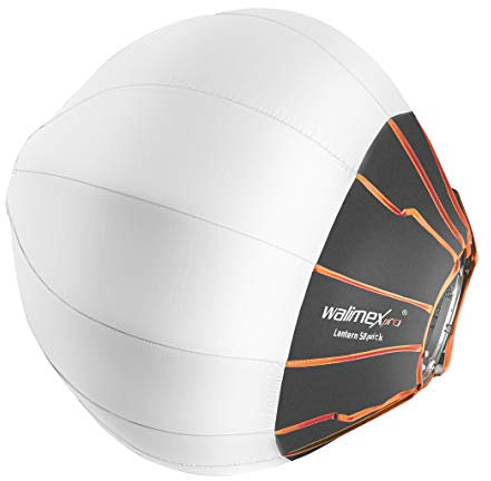 Walimex pro 360° Ambient Light Softbox 50 cm - Diffuser Ball, Softbox, Light Shaper, 50 cm Diameter, Foldable, Speed Ring, Attachment Flash, Speedlite, Studio Flash, Omnidirectional