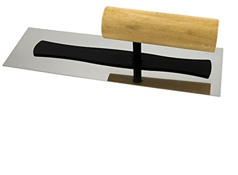 CekoCk Llana de enyesado Llana de Acero Inoxidable Paleta apuntadora Paleta for calafatear Azulejos Paleta de enlucido Paleta de Acabado con Mango de Madera Paleta de Acabado