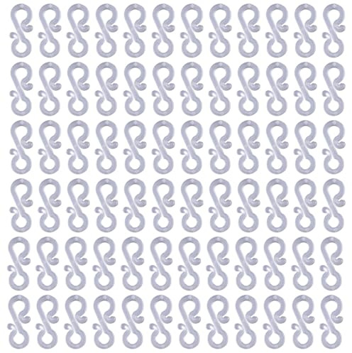 36Pcs Clear Mini Gutter Hooks S Shape – Reusable Christmas Light Hangers, Plastic Gutter Hanging Clips for Outdoor Festival & Seasonal Fairy Lights