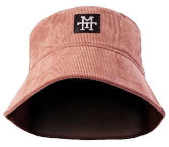 Manufaktur13 sladd Bucket Hat – vintage fiskehatt, retro fiskarhatt, solhatt, sessionshatt, slapphatt, 90-talet look, konjak, L-XL