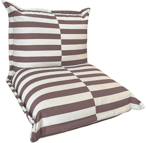 Bananair - Vattentät sittsäck utomhus – bekväm, mångsidig, anti-UV, avtagbart överdrag, jättestor XXL design för vardagsrum utomhus (85 x 85 x 75 cm, beige)