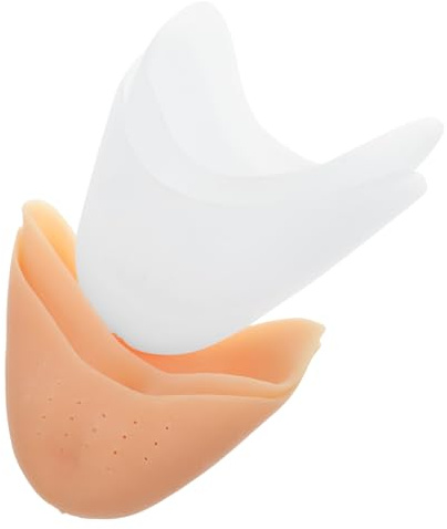 CALLARON 2paare Silikon Gel Ballett Zehenpolster Mit Löchern Weiche Tanzschuh Einlagen Für Spitzen High Heels Hautfarben Weiß Druckminderung Und Schmerzschutz Für Damen