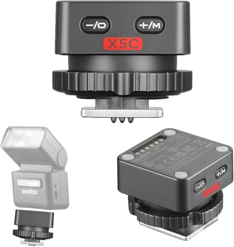 Godox X5C Trigger Wireless TTL per Canon, Trasmettitore Flash 2,4 GHz per Mini Flash iT32, Trigger per Slitta a Contatto Caldo con Supporto HSS, Batteria Integrata & Indicatore di Colore