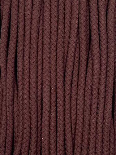 Kordel Baumwolle 8mm rund Schnur Turnbeutel Seil 17 Farben (Choco, 10m)