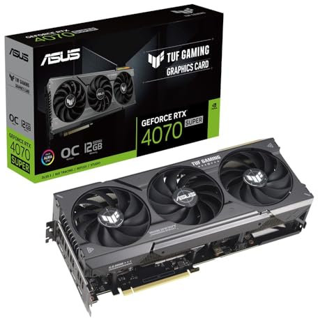 ASUS TUF Gaming GeForce RTX 4070 Super, 12 Go GDDR6X OC Edition Carte vidéo/TUF-RTX4070S-O12G-GAMING