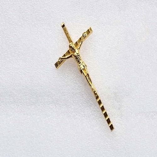 Großes Kruzifixkreuz Mit Religiösem Großem Goldenes Kreuz, for Jesus Christus Big Cross Metal Anhängerdekoration(Gold)