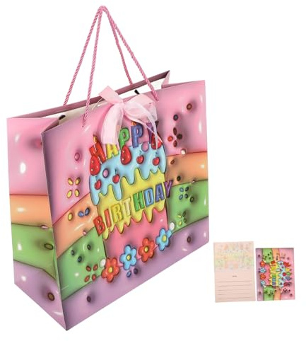 ROMISBABA Großer Geburtstag Geschenkbeutel Für Jungen Und Mädchen Nachhaltige Verpackung Für Süßigkeiten Und Partyartikel Für Geburtstagsfeiern Und Festivals