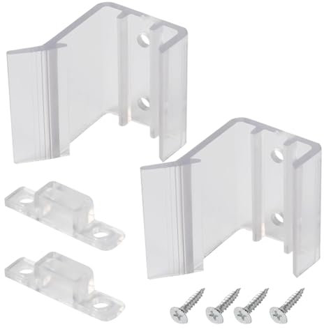 MRNHA Loquet de Porte Coulissante à Miroir pour Camping-Car H527 Loquet de Porte de Placard Universel à Miroir Loquet de Porte Coulissante à Miroir de Remplacement Lot de 4