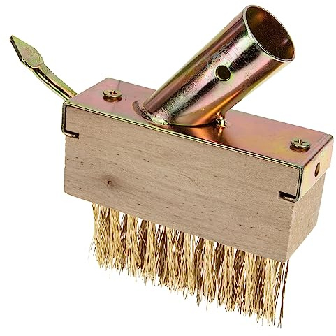 iplusmile 2 Pezzi Spazzola Diserbo con Raschietto Rimozione Muschio e Erbacce Strumento Pulizia Fessure Cortile e Giardino Manico Lungo Rimuovi Moss e Licheni Senza Danneggiare