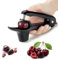 Cherry Pitter or Stoner, Olive Pitter Remover, Cherry Core or Seed Remover with Good Grips Handle & Food Grade Silicone Cup (Black)