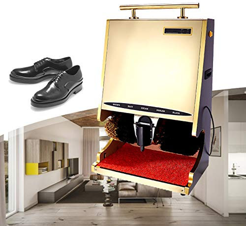 ZhiLianZhao Zapato de Máquina Pulidora, Máquina Limpiabotas Automático, Mantenimiento de Enfermería de Zapatos, Adecuado para el Vestíbulo de Entrada del Hotel