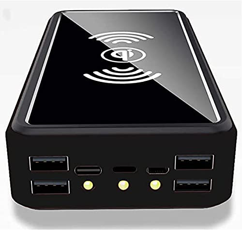 Power Bank Caricabatterie Portatile Solar Power Bank 100000Mah/Caricatore Solare Power Bank/Per Iphone, Android/USB C Power Bank,Nero