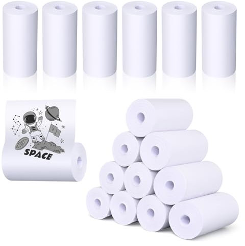 Thermal Print Paper 15 Rolls Thermal Paper Roll for Portable Instant Print Camera,White Instant Print Camera Refill Paper, Camera Printing Paper for Kid's Instant Camera (57 x 30mm)