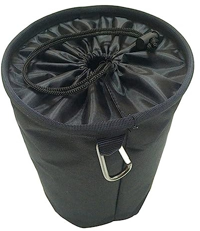 KOMBIUDA Multifunctional Laundry Peg Bag Black Storage Container Hanging Hook for Clothes and Laundry Organization Easy Drawstring Closure Weather-resistant Materials