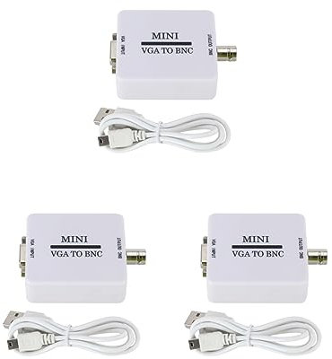 3 set Mini VGA to BNC Video Converter Adapter Conversor Switcher For HDTV Monitor