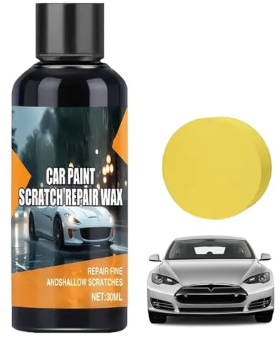 Removedor de Arañazos para Pintura de Coche - Elimina Rayones y Microarañazos con Esponja Incluida - Pasta Abrillantadora de 30ml para Camión SUV Sedán Motocicleta Automóvil