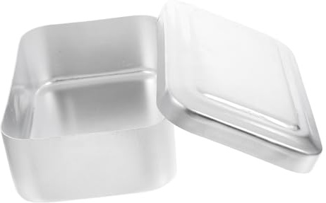 Hemobllo Fiambrera Rectangular de Aluminio Grueso Caja Portátil para Comida con Compartimentos Recipiente Hermético Reutilizable para Picnic y Camping para Adultos