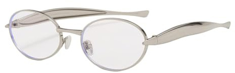 Sommar UV400-skydd Damsolglasögon Casual Metall Körglasögon Retro Shades Glasögon Utomhus Gata, Silvervit, 1