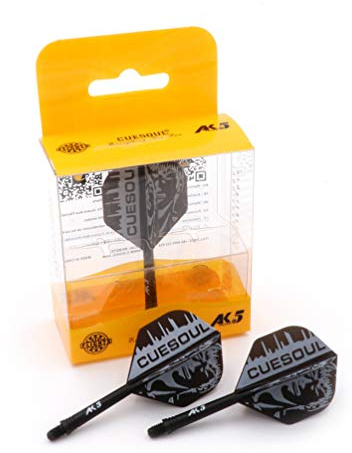 CUESOUL ROST Integrierte Dartpfeile Schäfte und Darts Flights Standardform, 3er Set Cooler Mann Pattern (CSAK-51XSG)